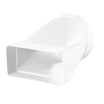 Adaptor circular/rectangular Home, plastic, alb, Ø100, 60 x 120 mm, Vents