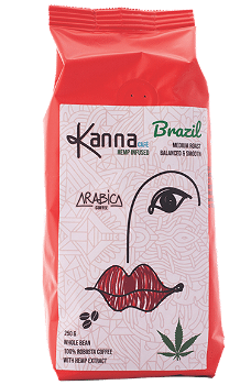 Cafea Brasil Arabica cu Extract de Canepa, 250 gr, Kanna, PLANTECO
