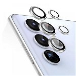 Set 5 protectii sticla camera foto ESR compatibil cu Samsung Galaxy S22 Ultra Black, ESR