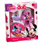 Set accesorii machiaj si unghii Disney Minnie Mouse, oglinda inclusa, 3 ani+, Disney