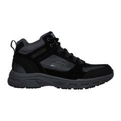 Skechers, Bocanci din material textil si piele intoarsa Oak Canyo Ironhide, Negru, 44