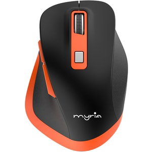 Mouse Wireless MYRIA MY8525, 1600 dpi, negru-portocaliu