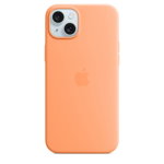 Silicone with MagSafe for iPhone 15 Plus - orange sorbet, Apple