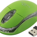 Mouse Titanum Condor TM120G, Optic, USB, Wireless, 1000 DPI, 3 butoane, Verde, Titanum