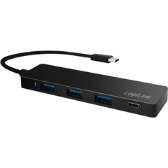HUB extern LOGILINK porturi USB USB 3.0 x 3 USB 3.1 Type C conectare prin USB 3.2 Type C cablu 0.1 m negru UA0311 timbru verde 0.8 l