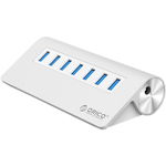 Hub USB Orico M3H7-V1-EU-SV Aluminiu 7x USB 3.0 Argintiu