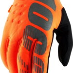 100% Mănuși 100% BRISKER Mănuși portocaliu fluo negru mărime. S (lungimea mâinii 181-187 mm) (NOU), 100%