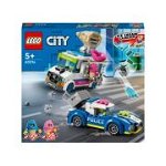 LEGO City. Politia in urmarirea furgonetei cu inghetata 60314, 317 de piese, 