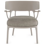 Fotoliu Kartell A.I. Lounge design Philippe Starck  cadru gri  perna Panamino Basic Grey, Kartell