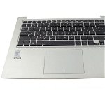 Tastatura Asus 0KNB0 3625US00 neagra cu Palmrest argintiu si Touchpad, Asus