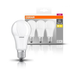 Set 3 becuri LED OSRAM A100, E27, 13W, lumina calda