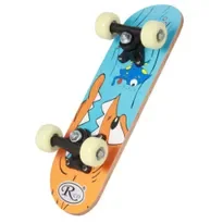 Skateboard pentru copii, din lemn, RCO, 43 cm, HB2001D