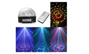 Glob Disco jocuri de Lumini cu MP3 Player Telecomanda, la 85 RON in loc de 300 RON + stick cadou. Petrece si tu alaturi de globul magic de lumini!, Oferte speciale