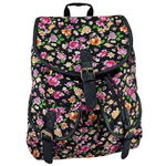 Rucsac urban Jolie Fleurs, fond negru - LaRue, LaRue