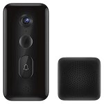 Sonerie Inteligenta Smart Doorbell 3 Camera Video Wi-Fi Rezolutie 2K Acumulator 5200mAh  USB-C 79dB Negru, Xiaomi