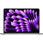 Laptop Apple 13.6'' MacBook Air 13 with Liquid Retina, Apple M3 chip (8-core CPU), 8GB, 256GB SSD, Apple M3 8-core GPU, macOS, Space Grey, INT keyboard, 2024, Apple