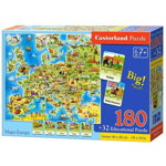Puzzles 180 elements Europe Maps, Castor