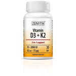 Vitamin D3 + K2, 30 capsule, Zenyth