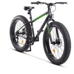 Bicicleta MTB-Fat Bike CARPAT Aventus C26217A, Manete Rotative, 7 Viteze, Roti 26 Inch, Frane Mecanice Disc, Negru Gri Verde