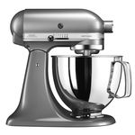 Mixer cu bol 4.8L, Artisan, Model 125, Contour Silver - KitchenAid, KitchenAid