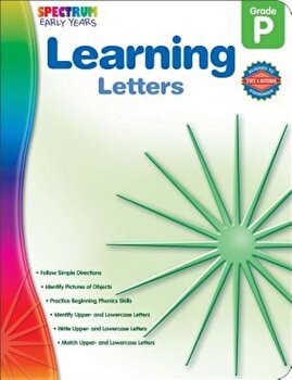 Learning Letters, Preschool, Paperback - Spectrum