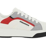 DSQUARED2 Nylon And Leather 'Bumper' Sneakers* BIANCO ROSSO BLU