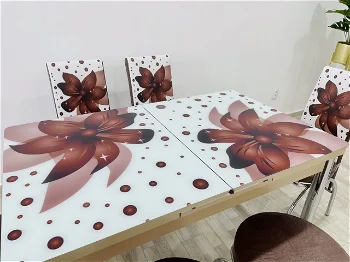 Set masa extensibila 130 / 170 x 80 cm cu 6 scaune, model 999, Casa Neciu