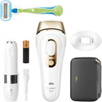 Nou! Epilator IPL Braun Silk-expert PRO 5 PL5146 Senzor automat & continuu Skin pro 2.0, 400.000 impulsuri, 10 niveluri de intensitate, 125 de impulsuri pe minut, Cap de precizie, Trusa de voiaj, Aparat de ras Venus (Alb)