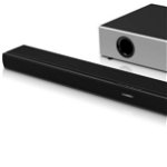 Soundbar Sharp HT-SBW160, 2.1, Subwoofer Wireless, 360 W, Bluetooth, HDMI (Negru/Argintiu)
