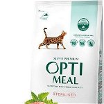 Hrana uscata completa pentru pisici OPTIMEAL Sterilised, Adult, vita si sorg, 10 Kg