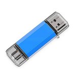 Stick de memorie cu USB 3.0 si USB Type C, GMO, albastru, 32GB