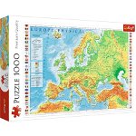 Puzzle 1000 Harta fizica a Europei Trefl, Trefl