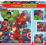 Puzzle Educa - Marvel Super Heroe Adventures, 12/16/20/25 piese (18647), Educa