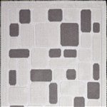 Covor tesut din bumbac Mozaik Bej, 60 x 90 cm