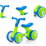 Bicicleta fara pedale pentru copii Ride-On Tobi, Blue Green, Milly Mally