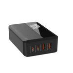 Incarcator retea Serioux QC100WGAN, 100W, GaN, 2x USB-C, 2x USB-A, Black