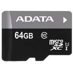 Card Memorie microSDXC Adata, 64Gb, Clasa 10 / UHS-1 U1, Cu Adaptor AUSDX64GUICL10-RA1, Adata