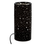 Veioza ceramica Dots Table Lamp, 25 cm, model perforat, Negru, General