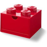 Room Copenhagen LEGO Desk Drawer 4 , storage box (red, knobs), Room Copenhagen