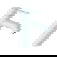 Baterie lavoar, Kludi, Bozz 100, cu ventil push-open, alb mat, Kludi