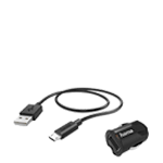 Hama incarcator auto 2.4 A cablu micro-USB negru 178380