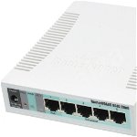 MIKROTIK WIRELESS SOHO GIGABIT AP 5-PORT, RB951G-2HND, 5* 10/100/1000Ethernet ports, CPU nominal frequency: 600 MHz, 1* CPU core count, Sizeof RAM: 128 MB, Up to 7W, 2* Wireless 2.4 GHz number of chains,802.11b/g/n, Antenna gain dBi for 2.4 GHz: 2.5