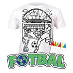 Tricou de colorat cu markere lavabile Fotbal 7-8 ani