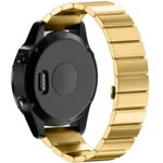 Curea ceas Smartwatch Garmin Fenix 7X / 6X / 5X Plus / 5X / 3 HR / 3, 26 mm Otel inoxidabil iUni Gold Link Bracelet, iUni