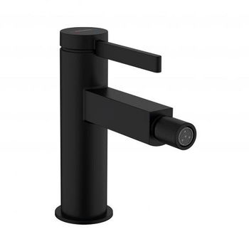 BATERIE BIDEU FINORIS CU VENTIL PUSH-OPEN, NEGRU MAT, Hansgrohe