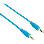 Cablu Audio Flexi Slim, jack 3.5 mm, 0.75 m, albastru, Hama