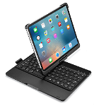 Husa Loomax tip mapa, tastatura Bluetooth, rotire 360 grade cu touchpad, neagra, 11 inch, cu 7 culori, Loomax