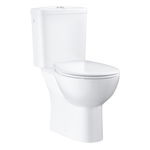 Set WC Grohe Bau Ceramic 39496000, pe podea, evacuare orizontala, SoftClose, Rimless, alb