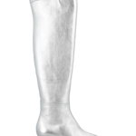 Tom Ford Laminated nappa leather 90's over knee boot Silver, Tom Ford