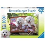 Puzzle Ravensburger XXL - Catei in valiza, 100 piese